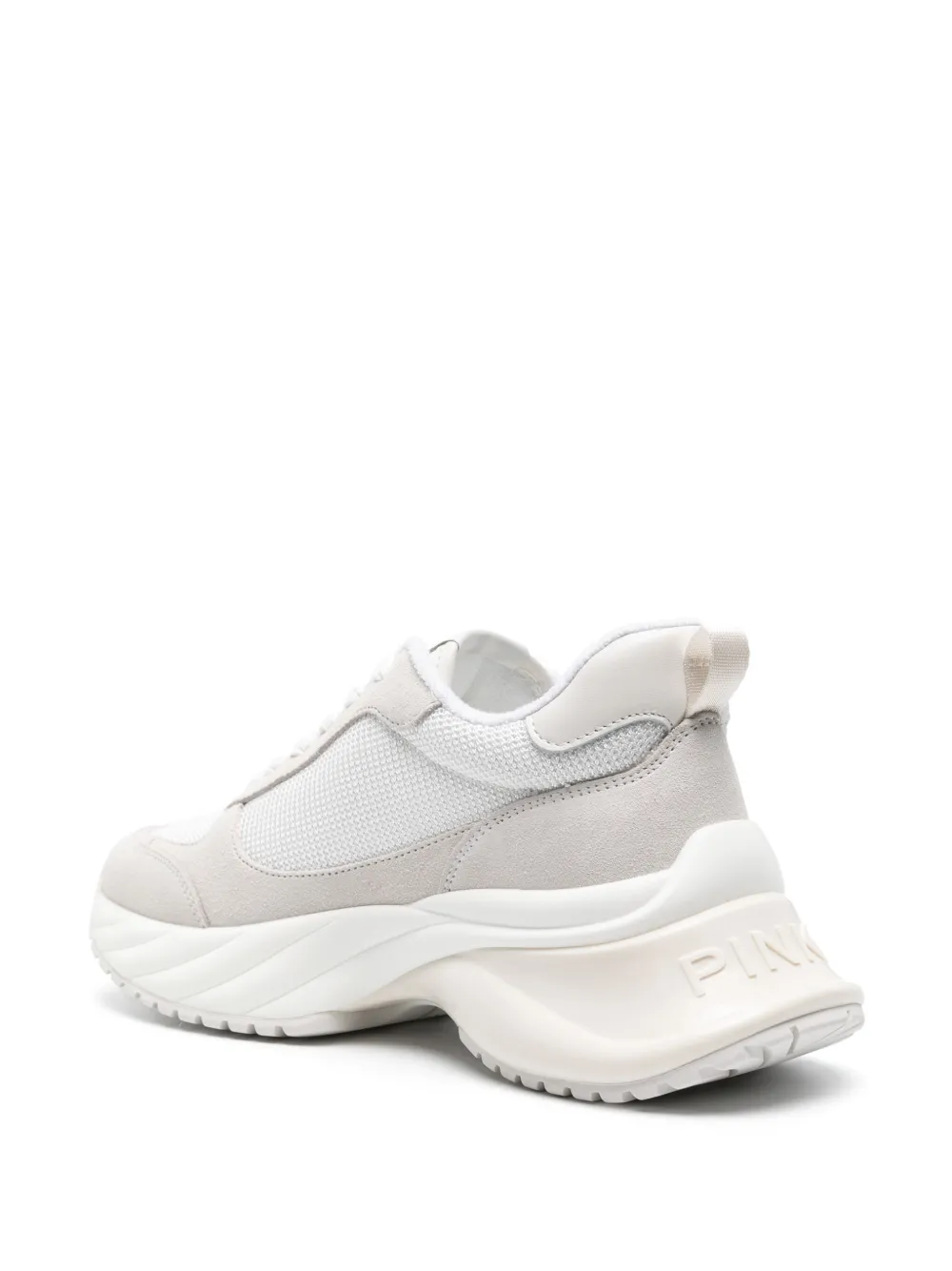 Shop Pinko Love Birds Lace-up Sneakers In White