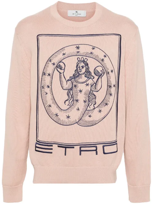 T-shirt en coton à broderies - ETRO - Modalova