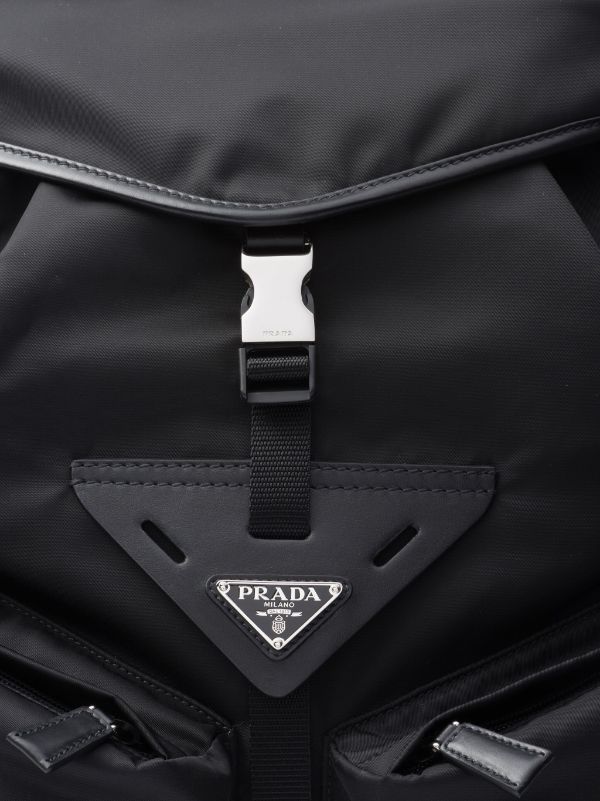 Prada Re-Nylon leather-trimmed Backpack - Farfetch