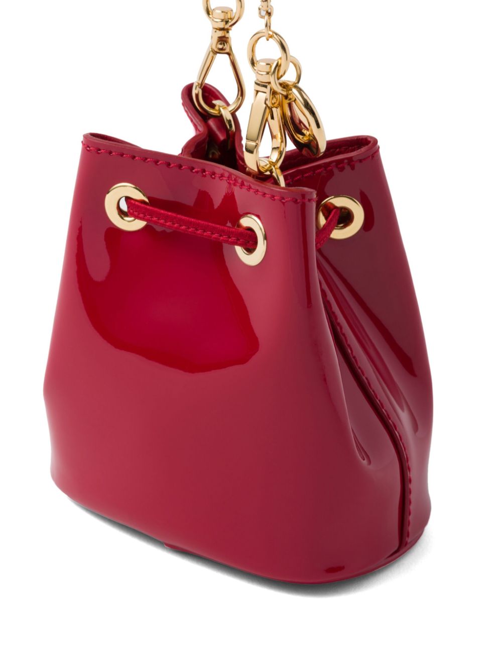 Prada Mini buidel met gelakte afwerking - Rood