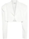 The Mannei peak-lapels cropped blazer - White