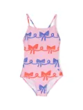 Bobo Choses bow-print square-neck swimsuit - Pink