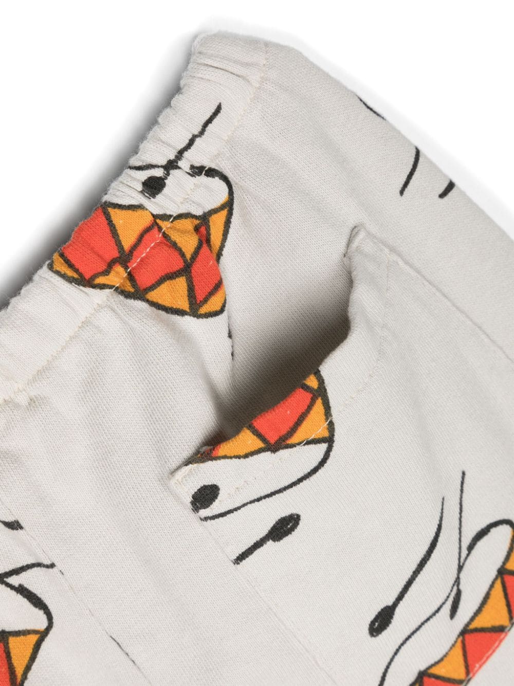 Shop Bobo Choses Graphic-print Cotton Trousers In Grey