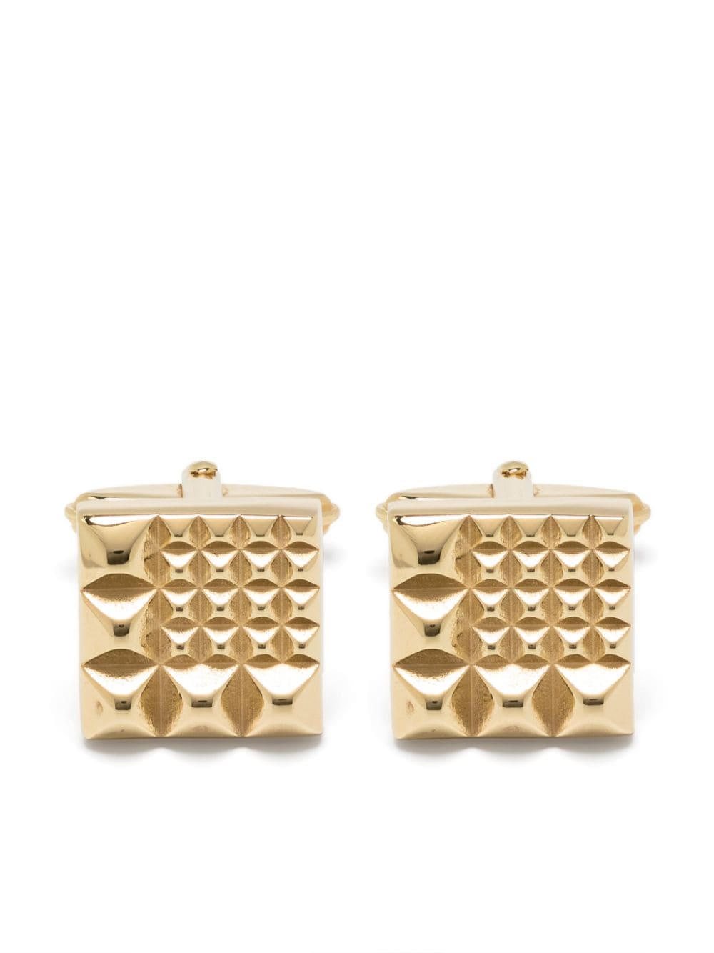 studded square cufflinks