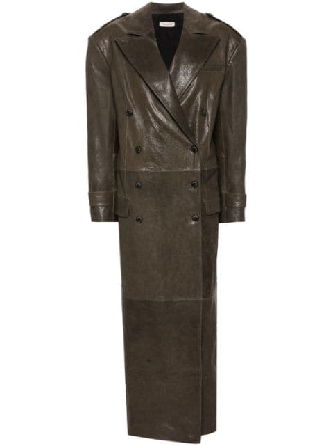 The Mannei Copenhagen long leather coat