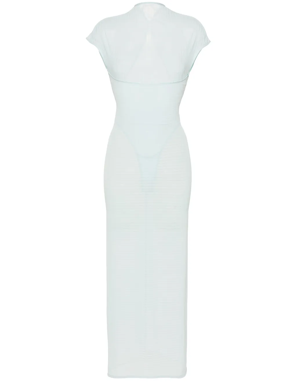 Alaïa semi-sheer corset maxi dress | Blue | Image 1