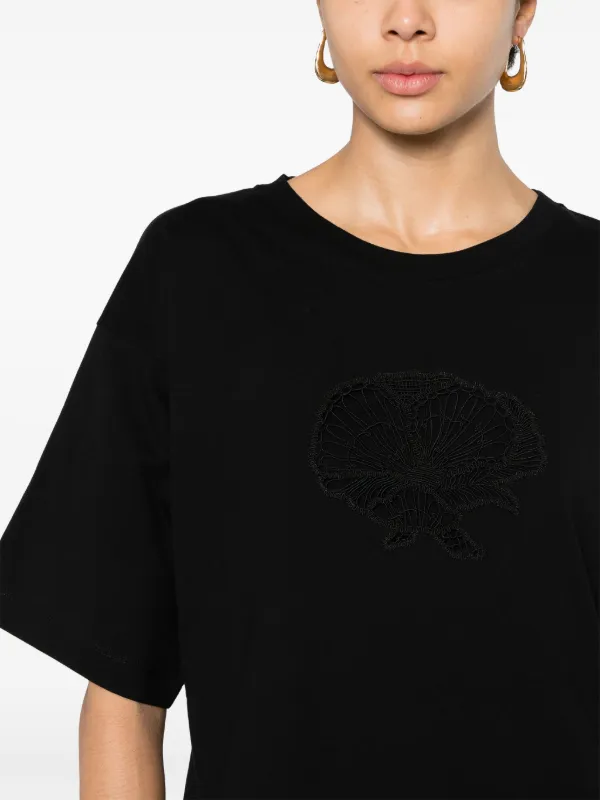 Tシャツ・カットソー STELLA MCCARTNEY COMPACT TOP WITH CUT OUT DETAILS Stella McCartney cut-out Cotton T-shirt | Black | FARFETCH