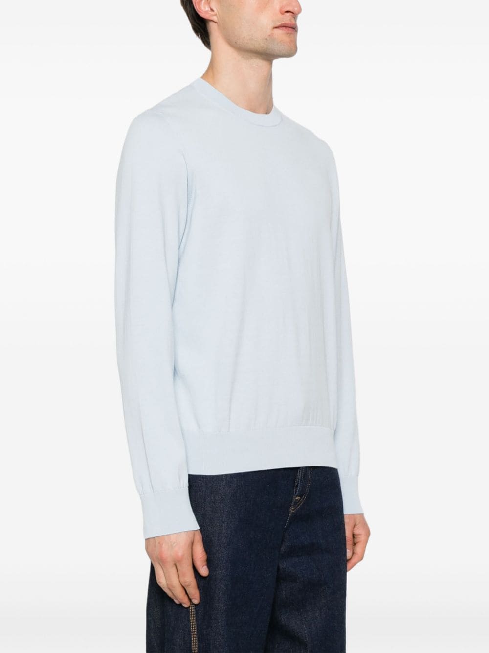 Shop Dsquared2 Fine-knit Cotton Jumper In Blue
