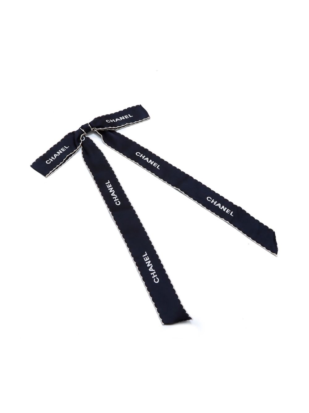 CHANEL 2000s logo ribbon brooch Women