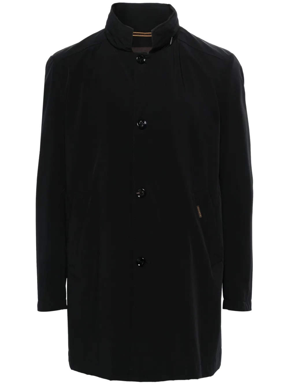 Moorer Concealed-hood Jacket In Black