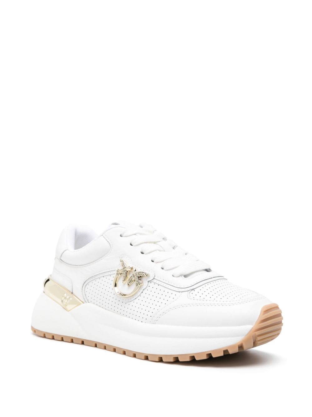 Image 2 of PINKO Love Birds leather sneakers