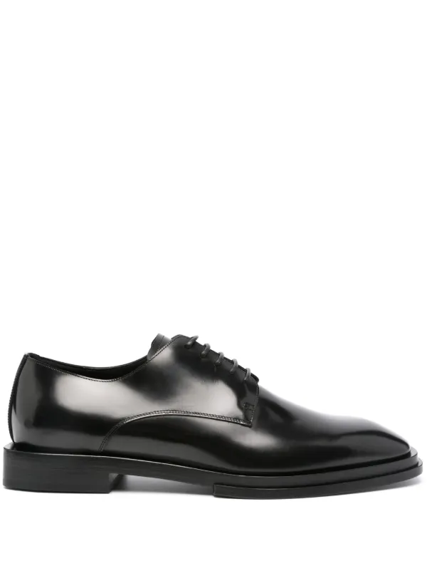 Alexander McQueen logo-plaque Leather Derby Shoes - Farfetch