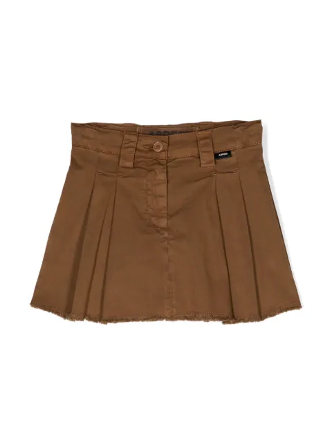 Aspesi Kids frayed-hem pleated skirt