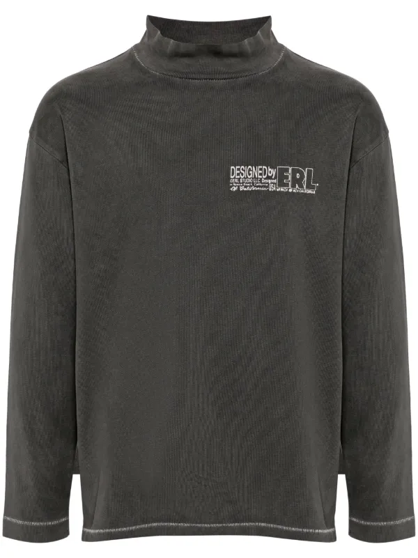 ERL ロンＴ L ERL ロゴ ロングTシャツ | グレー | FARFETCH JP