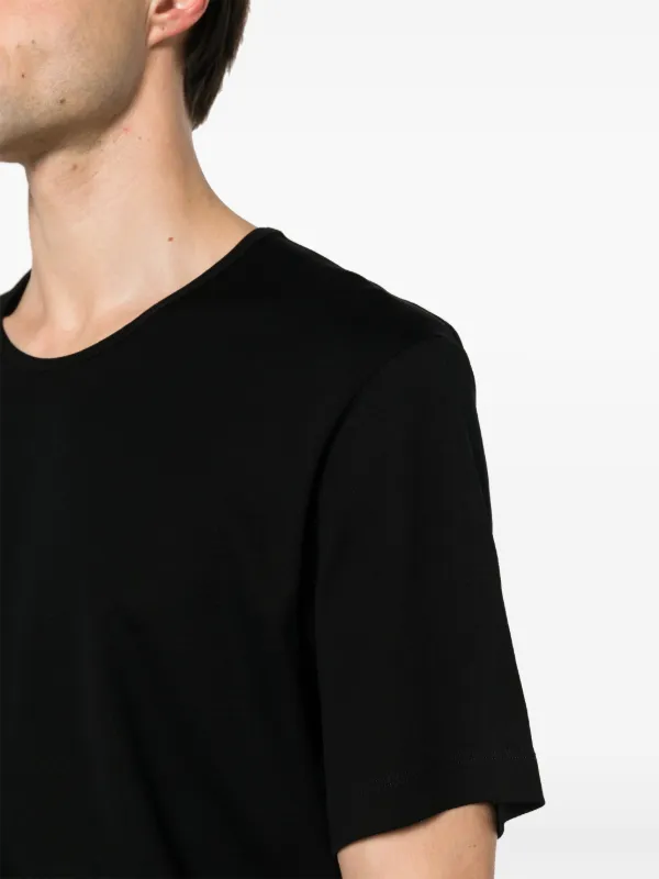 【LEMAIRE】リブロングスリーブTシャツ ブラック LEMAIRE リブ Tシャツ | ブラック | FARFETCH JP