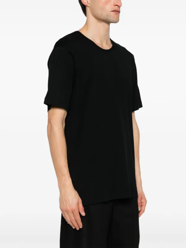 【人気急上昇中♪】LEMAIRE コットン リブTシャツ LEMAIRE リブ Tシャツ | ブラック | FARFETCH JP