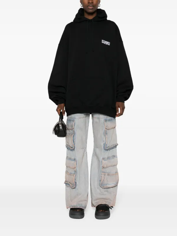 VETEMENTS logo-embroidered Hoodie | Black | FARFETCH VETEMENTS logo-embroidered Hoodie | Black | FARFETCH