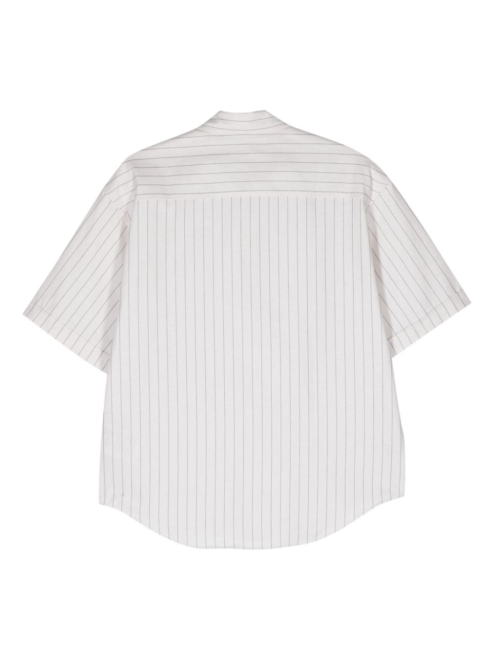 AMI Paris Overhemd met logo en krijtstreep - Wit