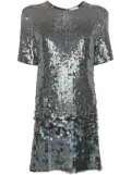 P.A.R.O.S.H. sequinned mini shirt dress - Grey