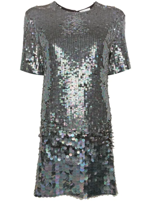 P.A.R.O.S.H. vestido camisero corto con lentejuelas