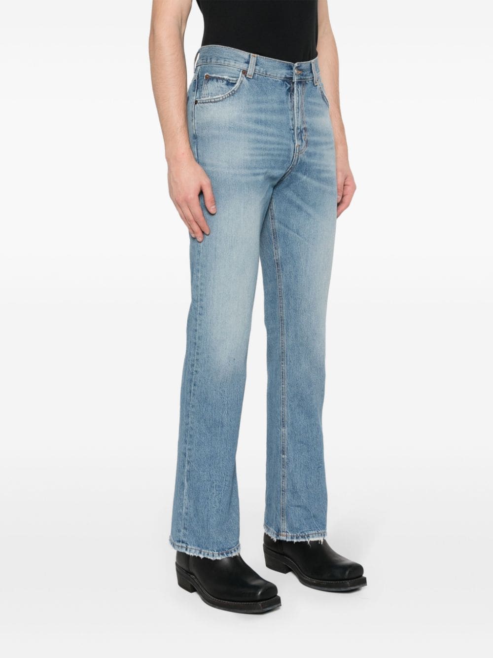 Shop Haikure Fergus Mid-rise Straight-leg Jeans In Blue