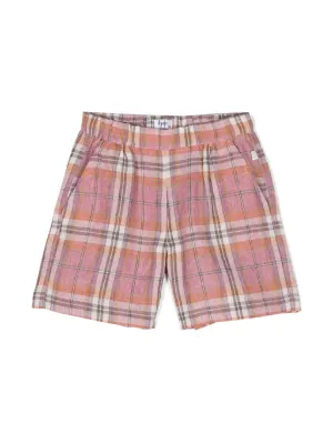 Il Gufo italy girls shops super soft stretch plaid shorts 14