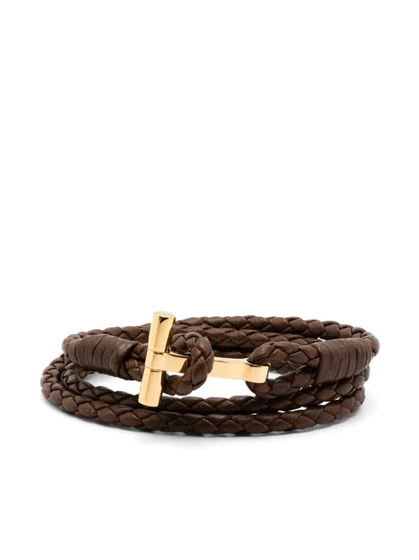 Tom ford woven store leather bracelet