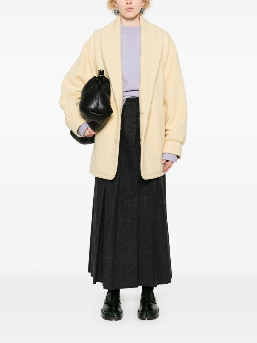 Auralee Melton jas - Beige