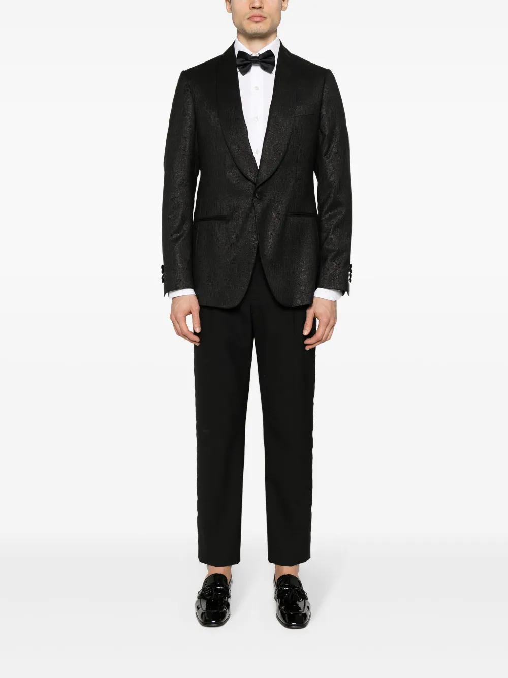 Lardini single-breasted metallic-threading blazer - Zwart