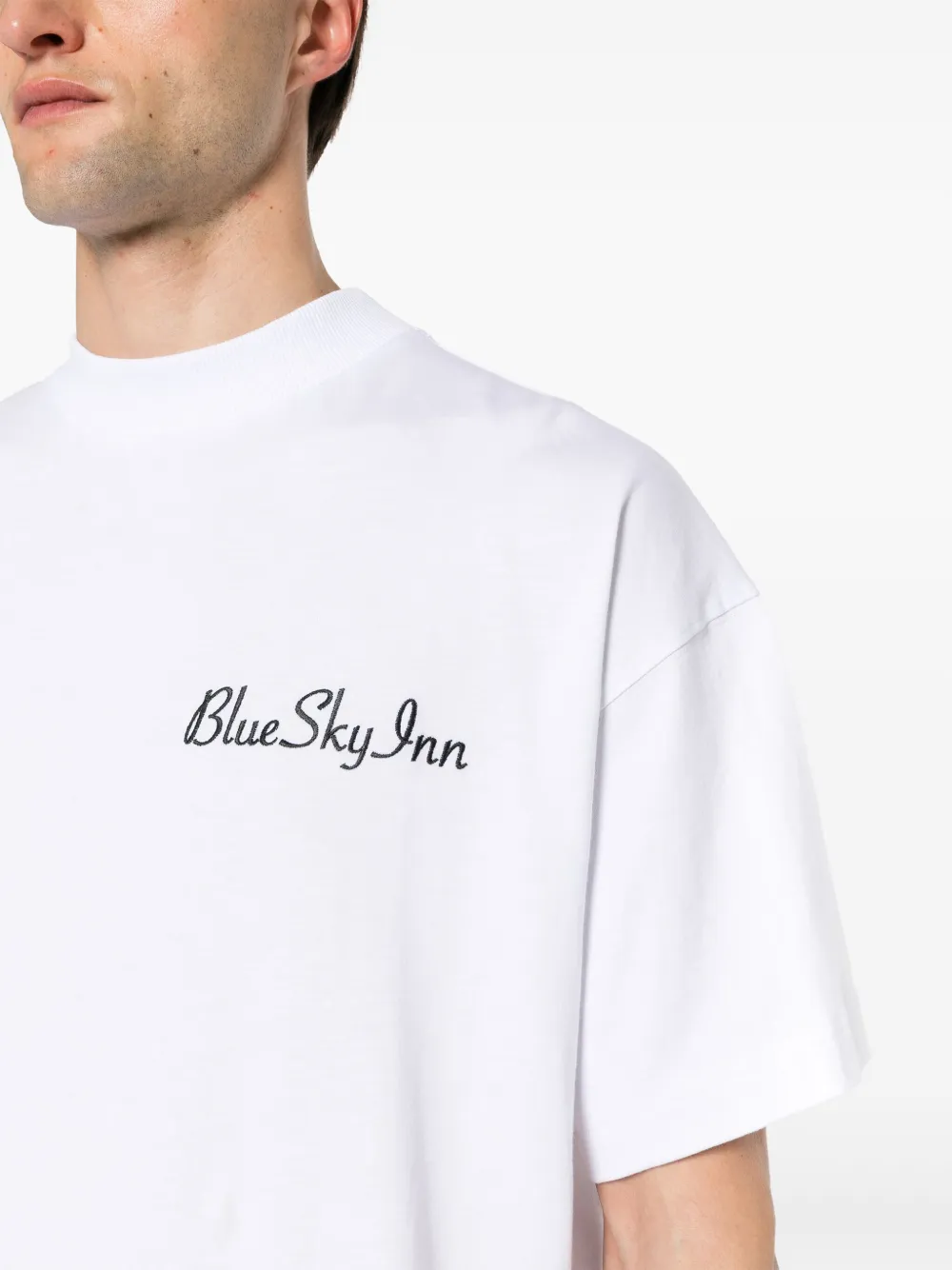 Shop Blue Sky Inn Graphic-print Cotton T-shirt In White