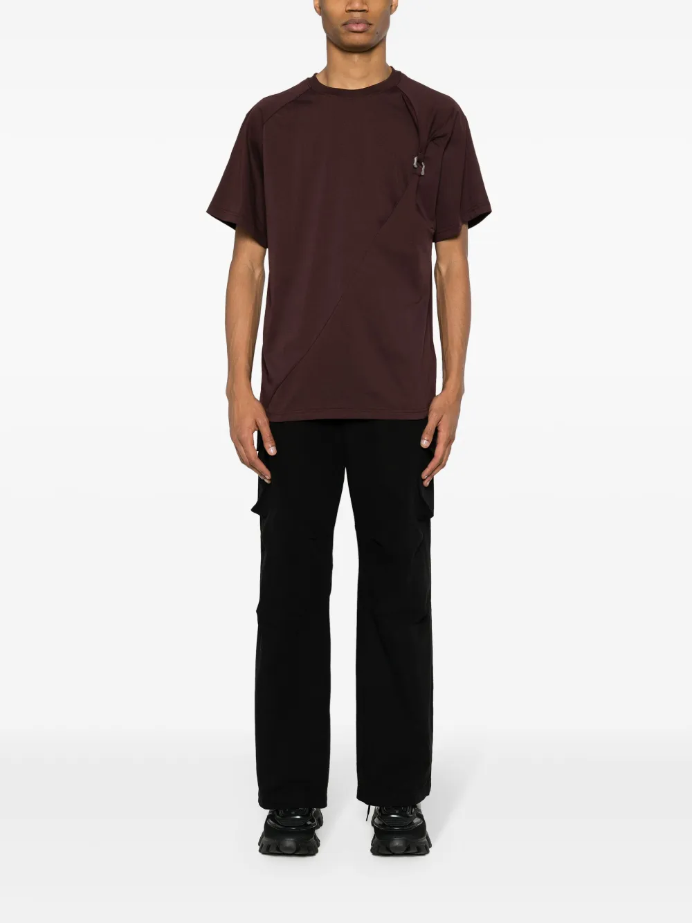 HELIOT EMIL T-shirt met hardware-detail - Rood