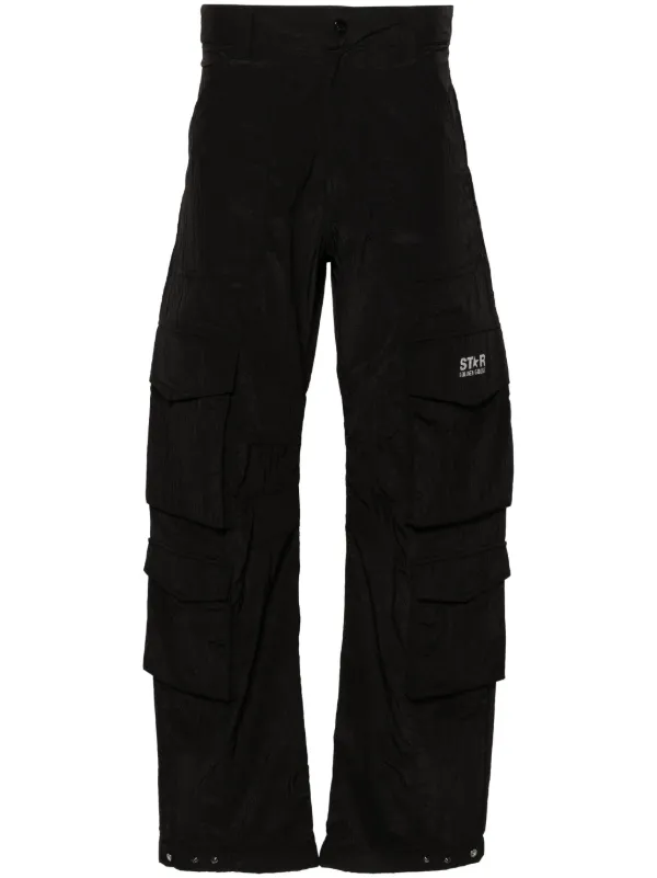 Golden Goose Luther Wide-leg Cargo Trousers in Black