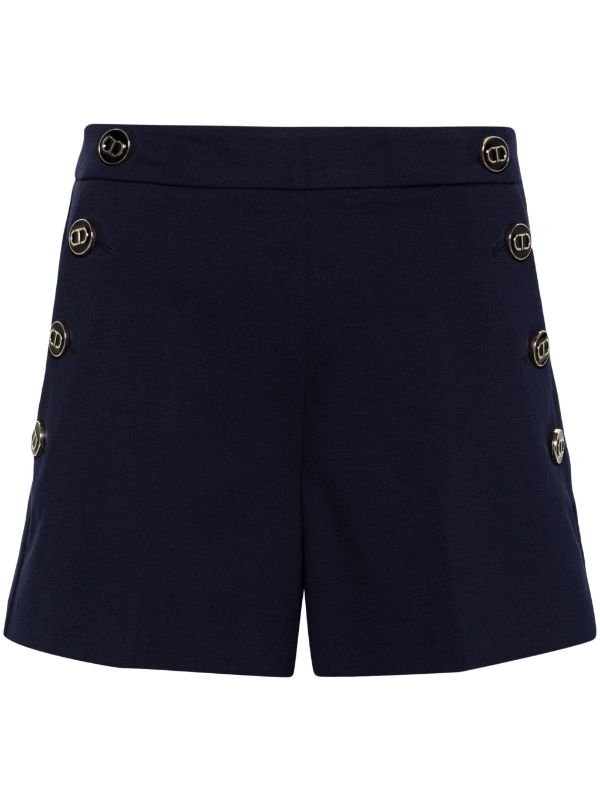 TWINSET logo-embossed slim-fit Shorts - Farfetch