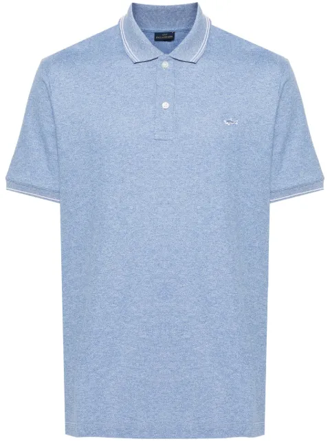 Paul & Shark logo-patch cotton polo shirt