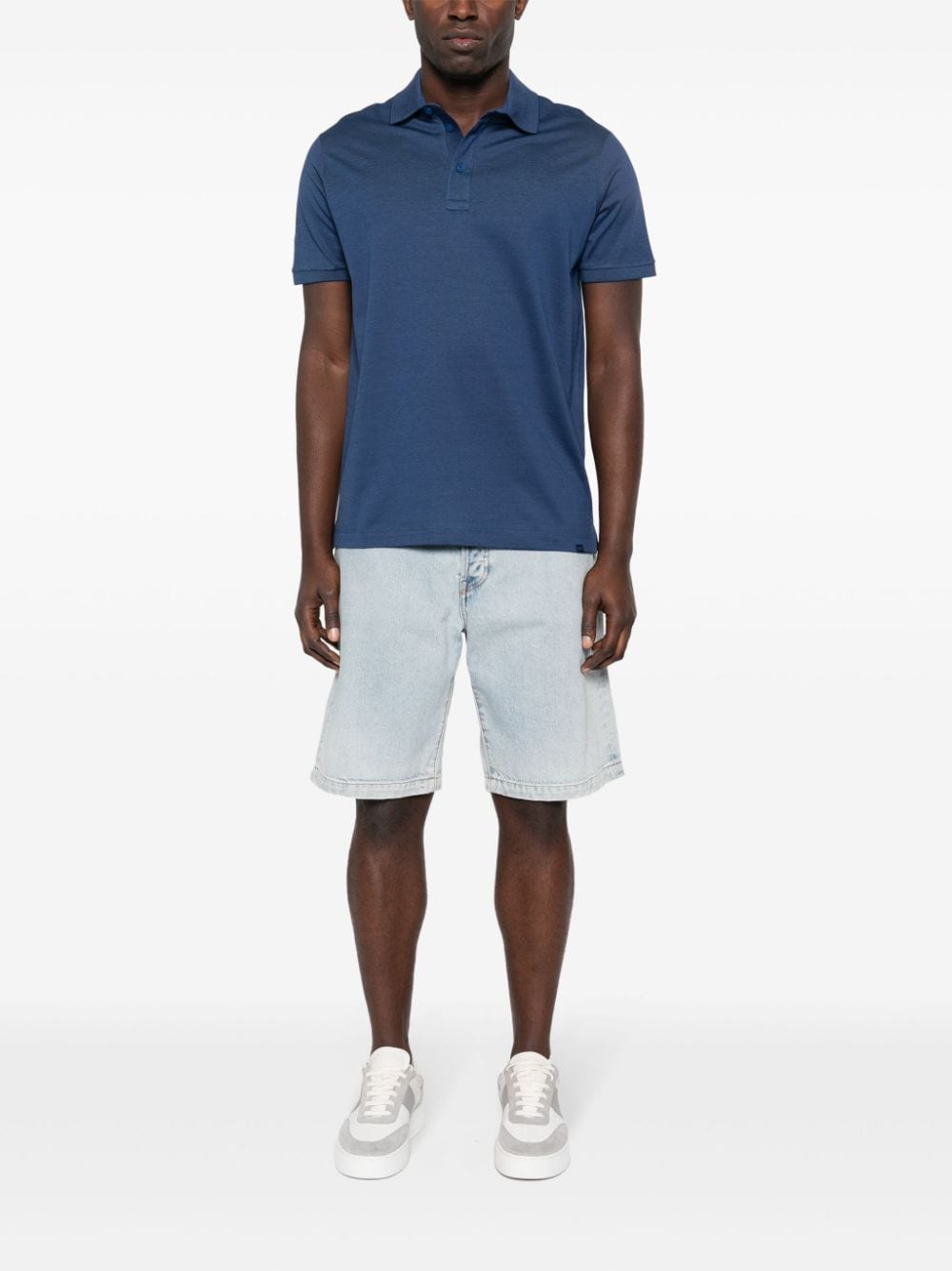 Shop Paul & Shark Short-sleeves Cotton Polo Shirt In Blue