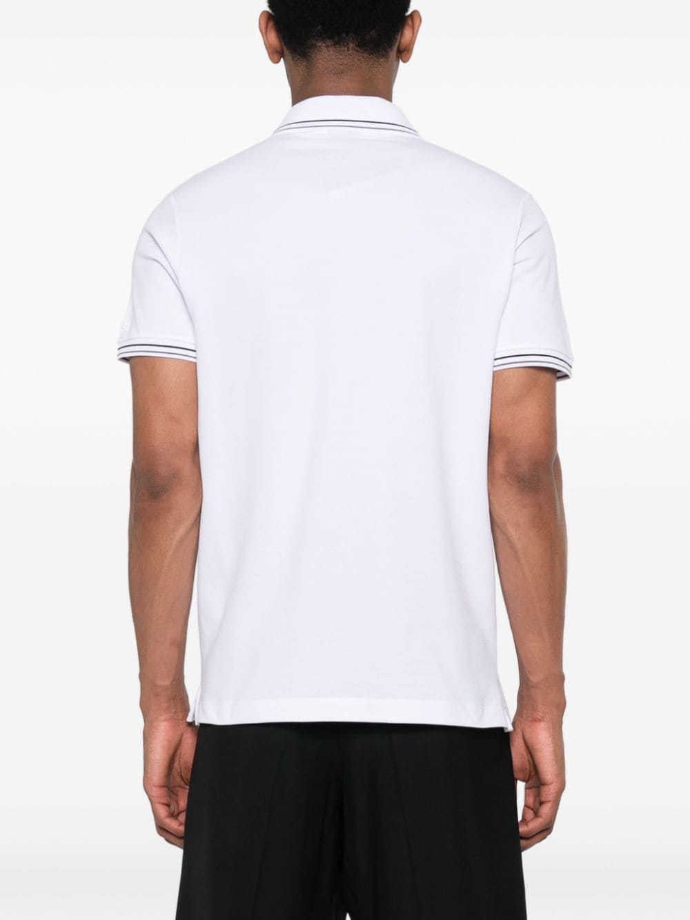 Shop Paul & Shark Logo-patch Cotton Polo Shirt In White