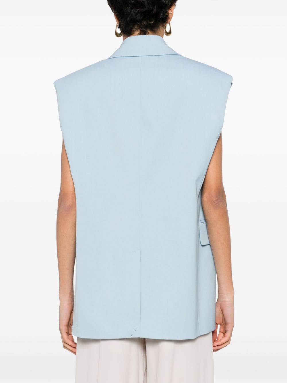 Shop Erika Cavallini Single-breasted Waistcoat In Blue