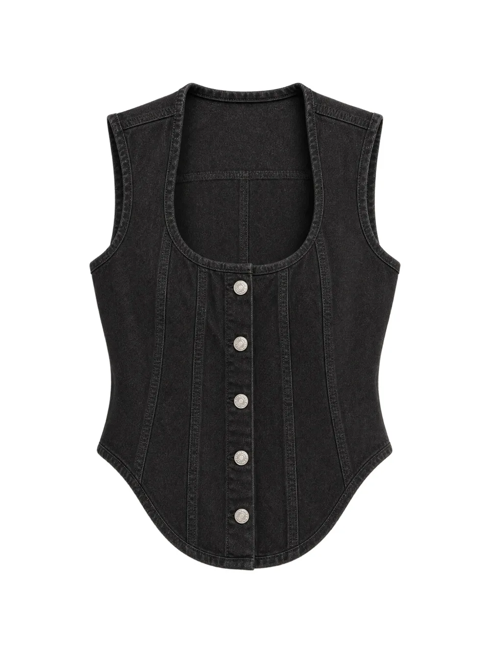 FRAME button-up panelled top