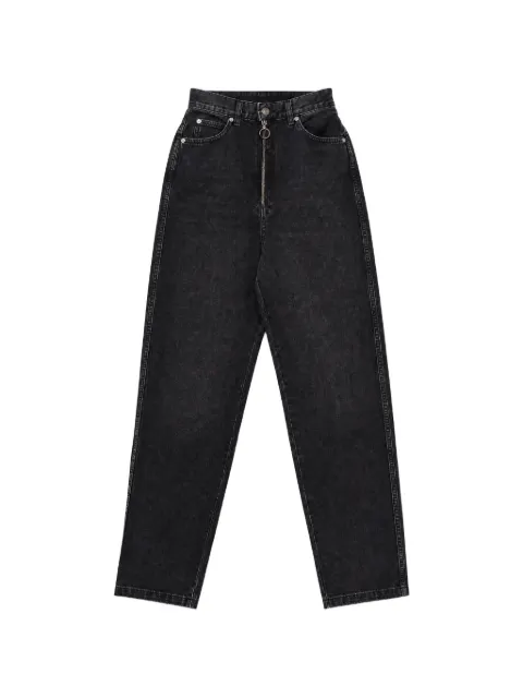 FRAME exposed-zip faded jeans