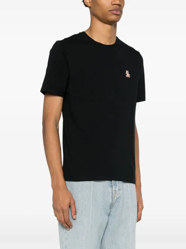Maison Kitsuné Chillax Fox-appliqué T-shirt | Black | FARFETCH