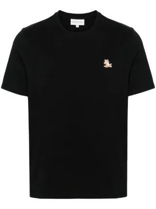 Maison Kitsuné Camiseta Com Aplicação Chillax Fox | Preto