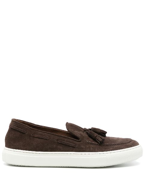 Fratelli Rossetti zapatos top sider de gamuza con borlas