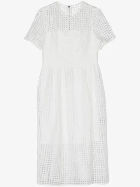 DKNY mesh flared dress