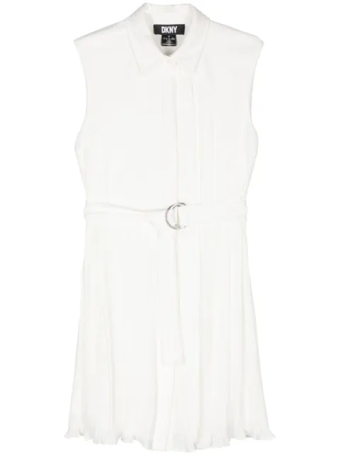 DKNY pleat-detail midi shirt dress DD4A1538 - 0