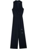 DKNY spread-collar wide-leg jumpsuit - Blue