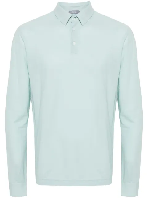 Zanone long-sleeve cotton polo shirt