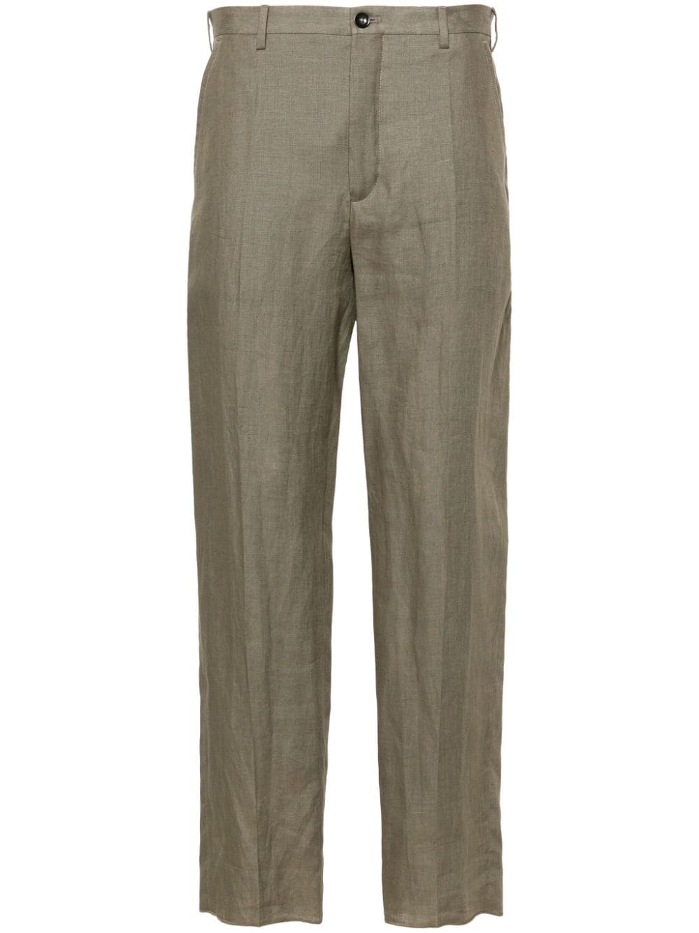 Incotex Mid-rise Tapered Trousers In Neutrals