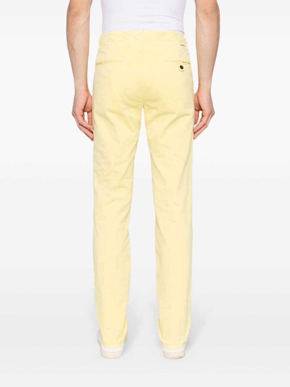 Shop Incotex Straight-leg Cotton-blend Chinos In Yellow