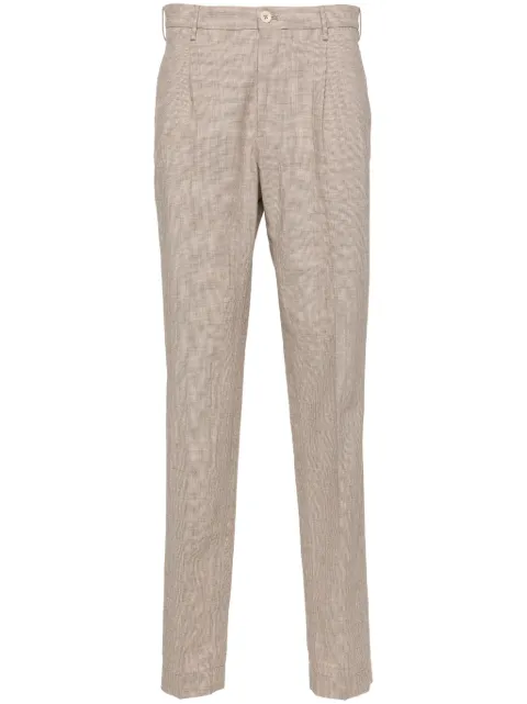 Incotex houndstooth tapered trousers