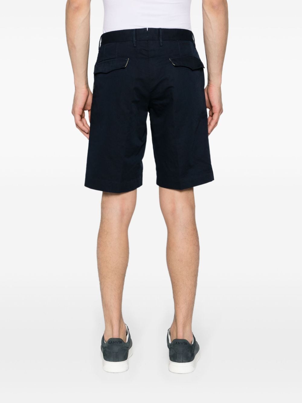 Incotex Shorts met geborduurd logo Blauw